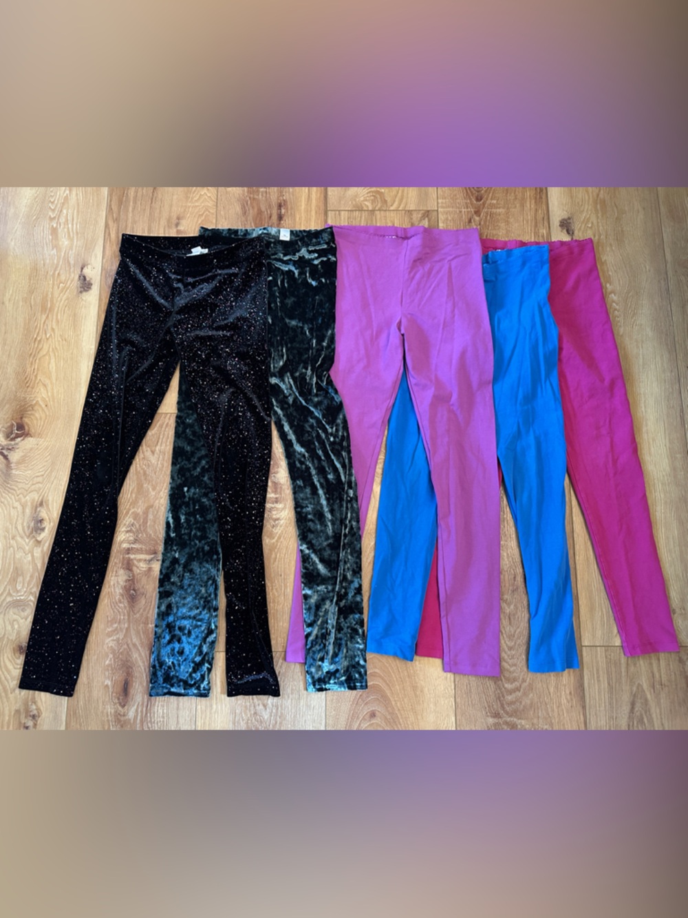 Tea Collection Girls' Leggings Pack - Black, Green, Pink, Blue